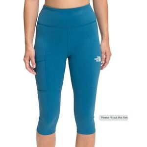 The North Face Leggings Womens Medium Blue‎ Movmynt Capris Pants Athletic Crop